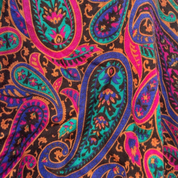 XL VTG 90s Paisley Midi Skirt by Joanna Sport - Picture 4 of 6